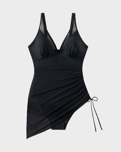 Swimly® Slimming Mesh Sheer Sarong Wraps Bathing Suit